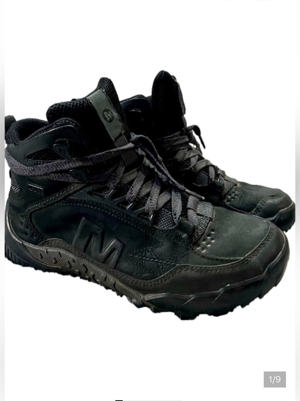 𝅺MERRELL Men’s Black Hiking Outdoors Performance Sport Boots, Size 7, Preloved